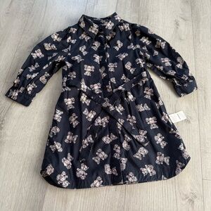 Burberry Navy Dress with Bear Pattern